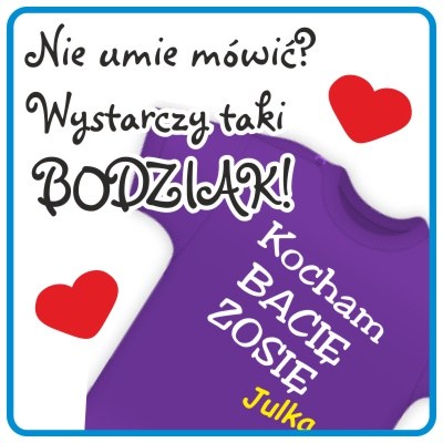 Body dziecięce z Twoim napisem